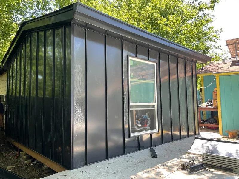 Black standing seam metal wall panels for Metal Roof Installation in Purcellville